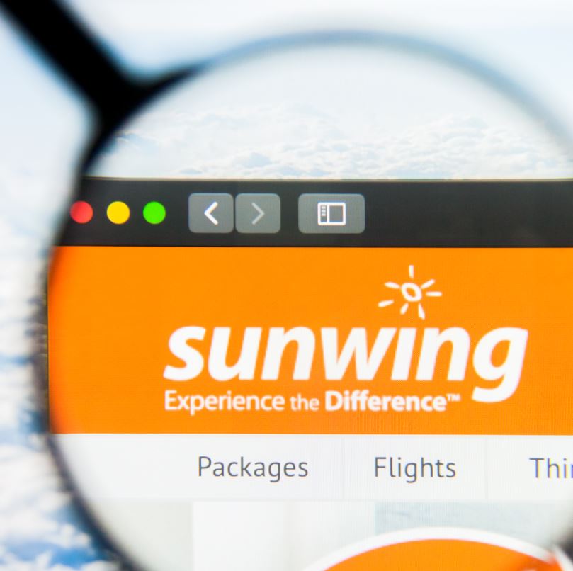 Sunwing Website selling packages to Los Cabos hotels