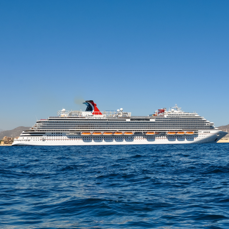 Carnival cruise ship floating near to Cabo San Lucas