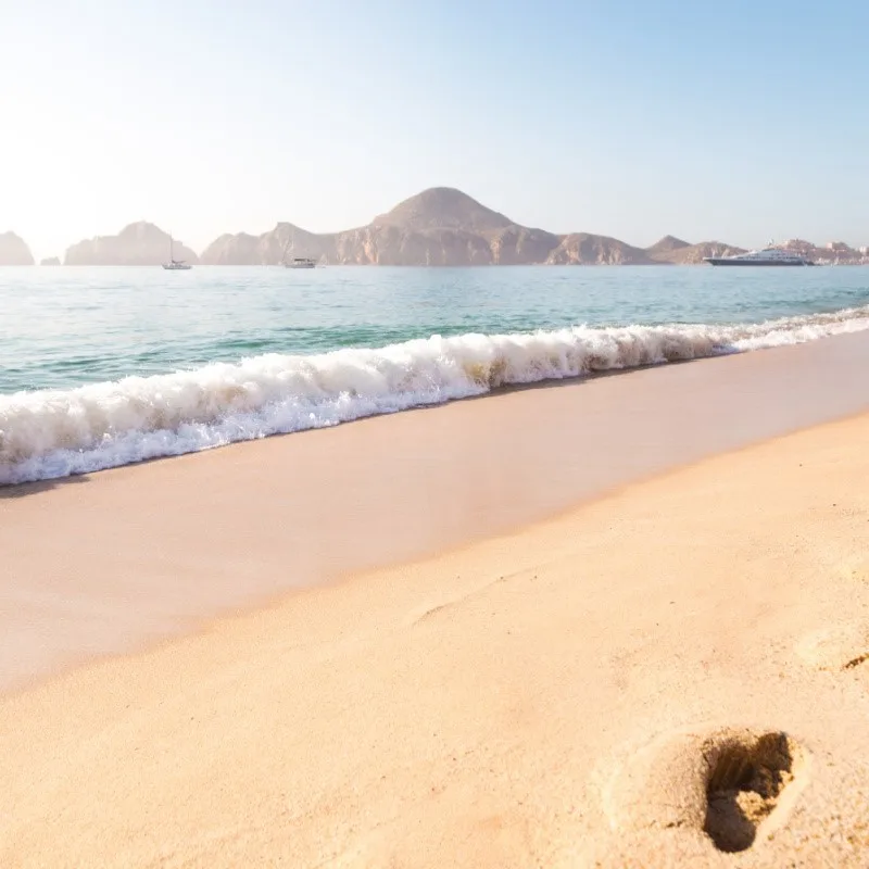 Beautiful Day in Cabo San Lucas on the Beach with the Arch in the Background