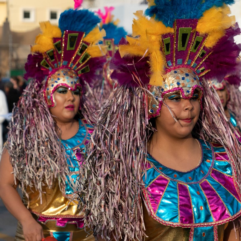 Carnival dancers in costume