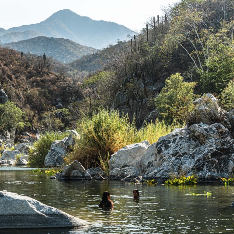El Chorro Hot Springs in Baja California, Mexico