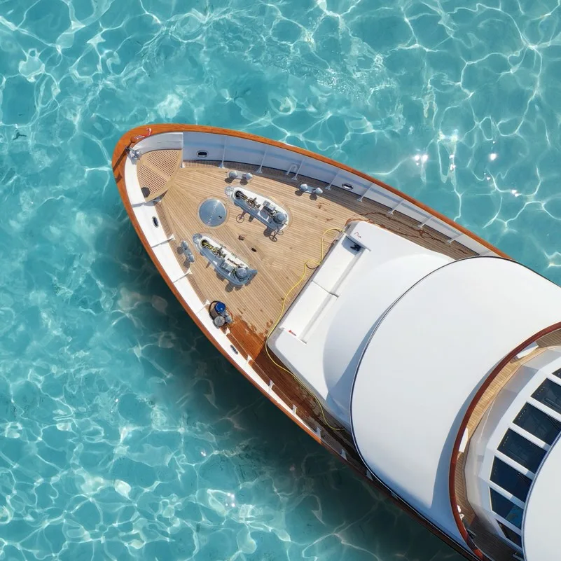 Luxury Yacht top view