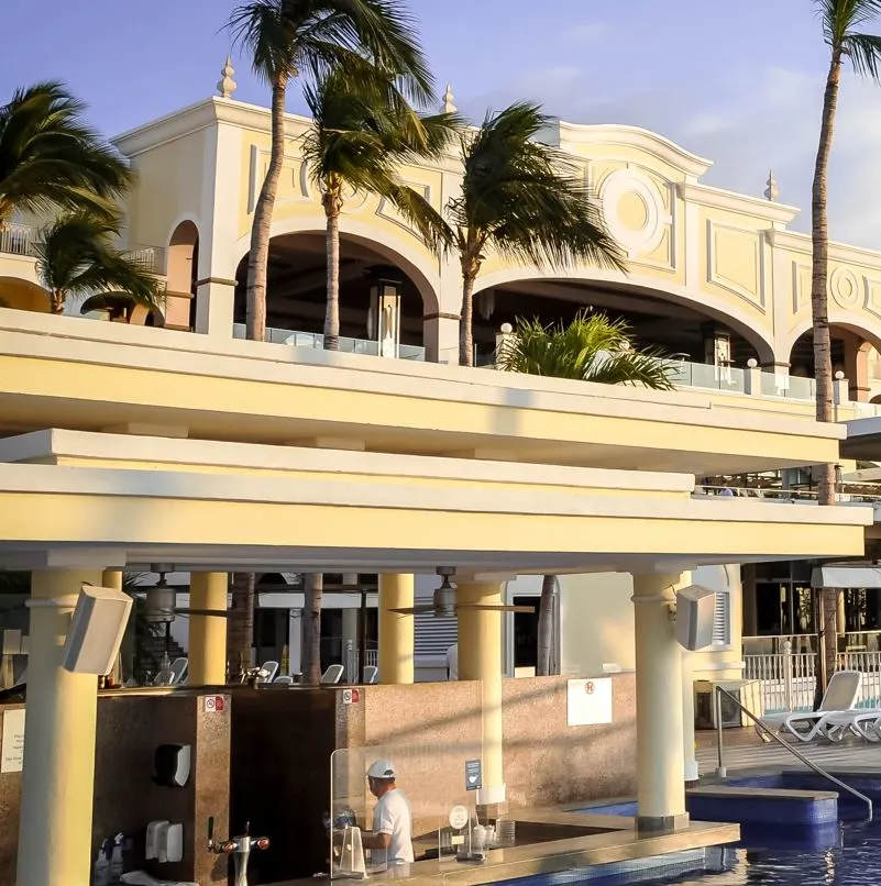 Pool bar at RIU resort in Los Cabos