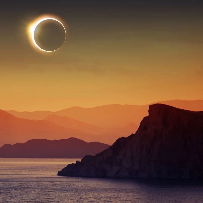 Solar Eclipse Seen From The Sea