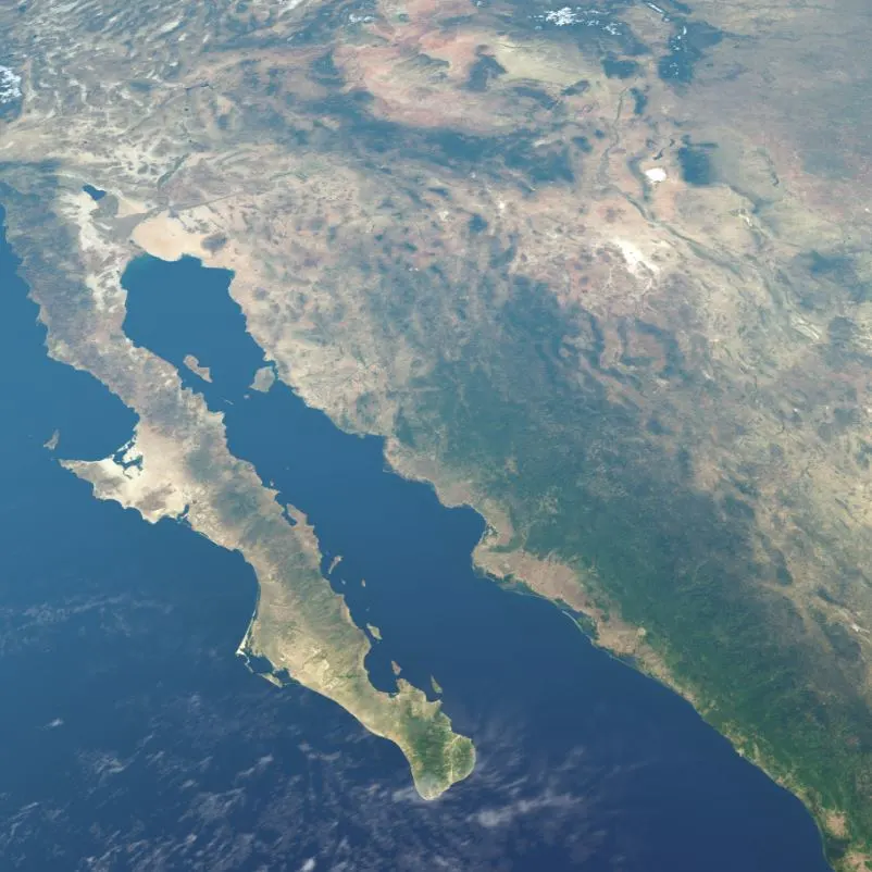 Satellite image of the Gulf of California 