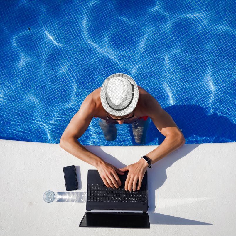 Remote Worker in Pool