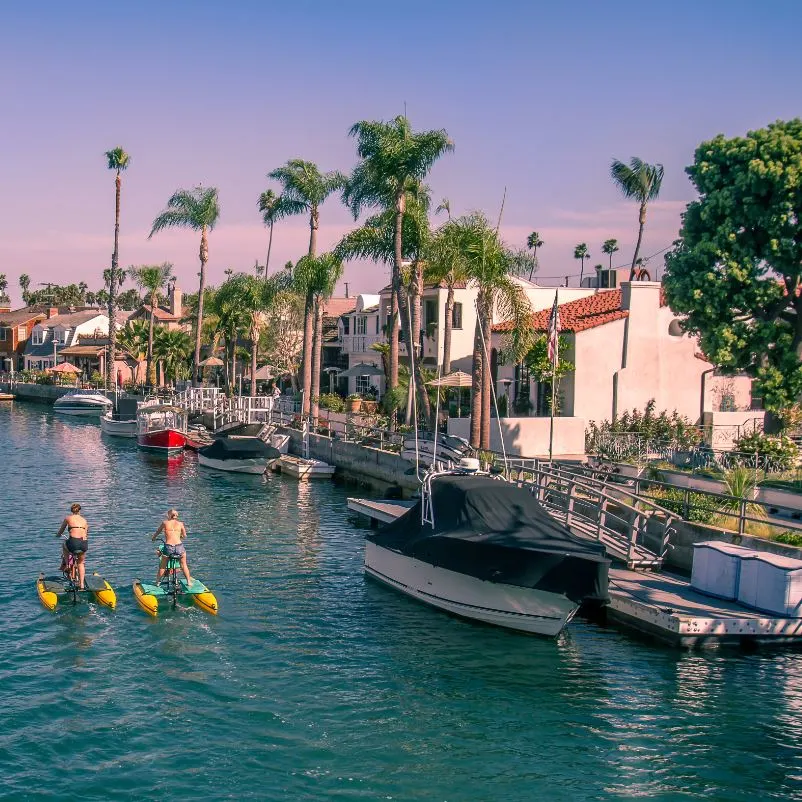 Long beach California canal