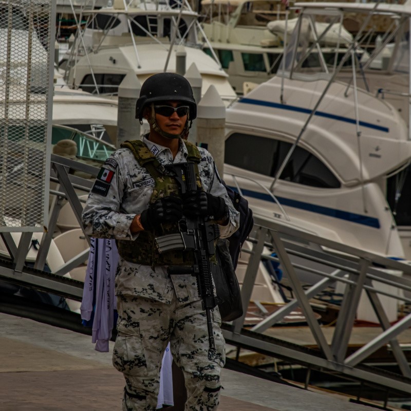 Military Patrolling the Cabo San Lucas Marina