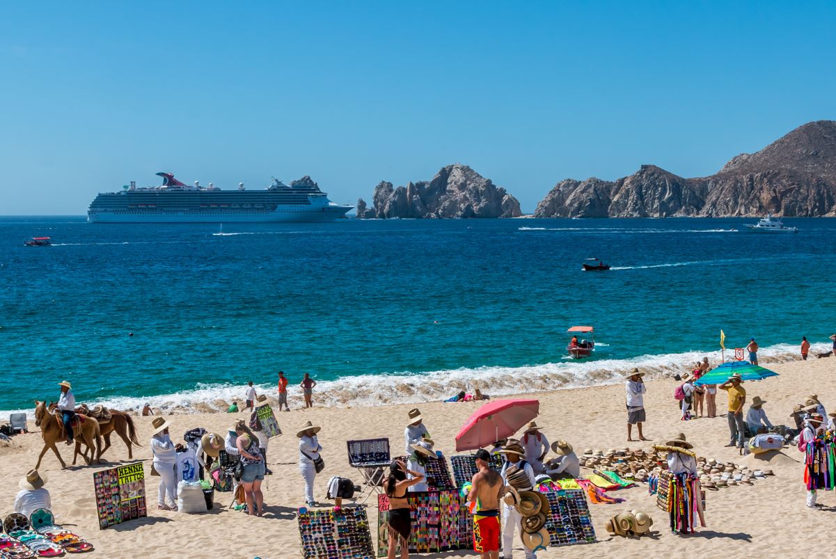 View of beach in Los cabos