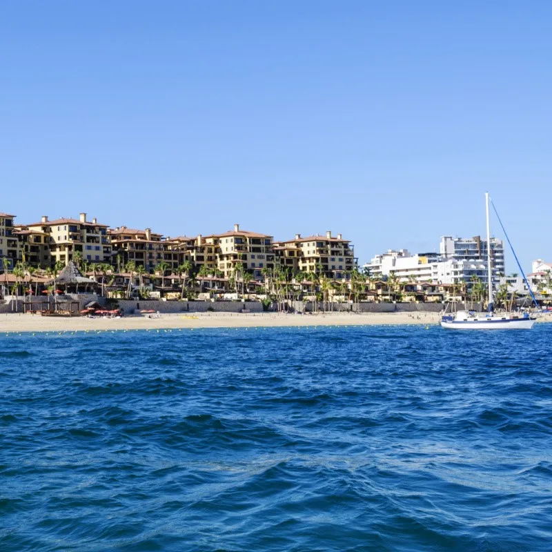 Hotels Across the Bay on Medano Beach, Cabo San Lucas, Mexico