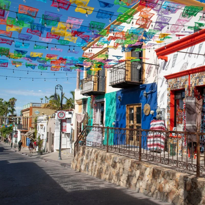 Tourists Walking Down a Street in San Jose del Cabo