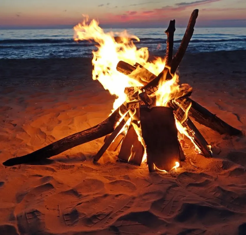 bonfire on the beach