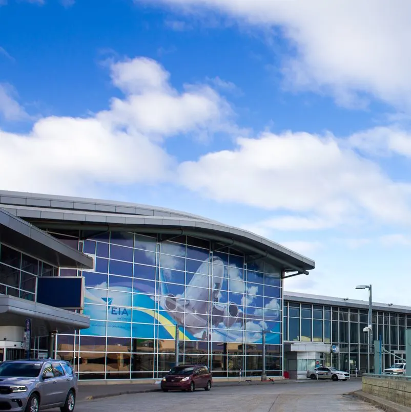 Entrance At The Edmonton Airport In Canada