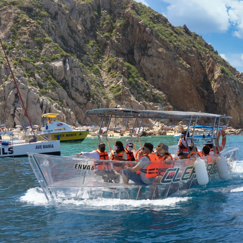 Los Cabos Glass Bottom Boat Tour with Other Boats Nearby