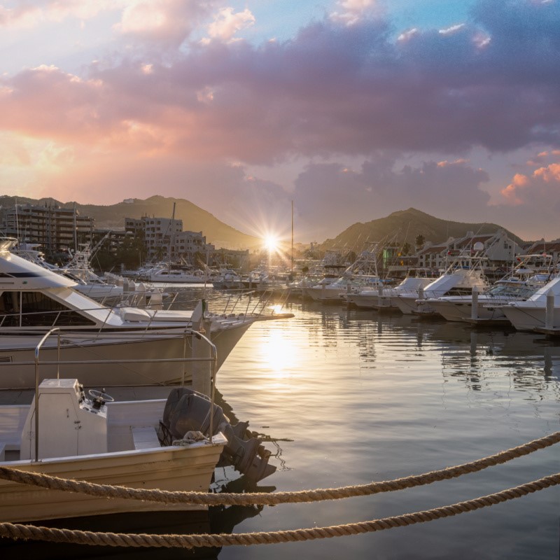 Luxury Yachts in the Cabo San Lucas Marina