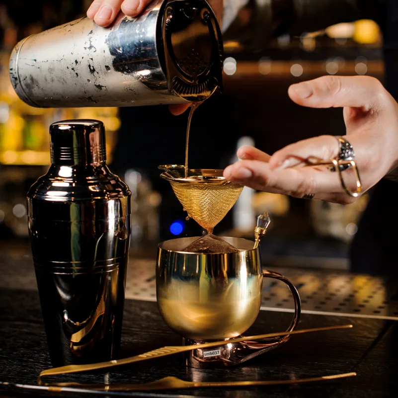 Bartender Pouring a Drink at a Speakeasy