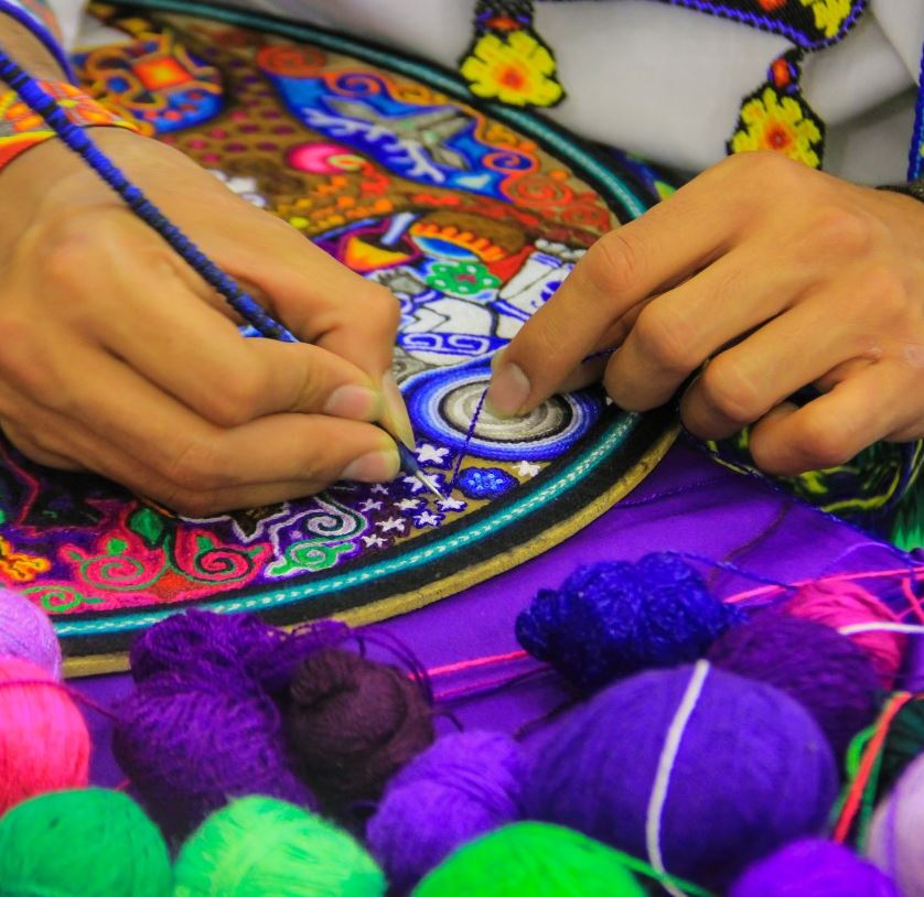 Artisan creating art in Mexico