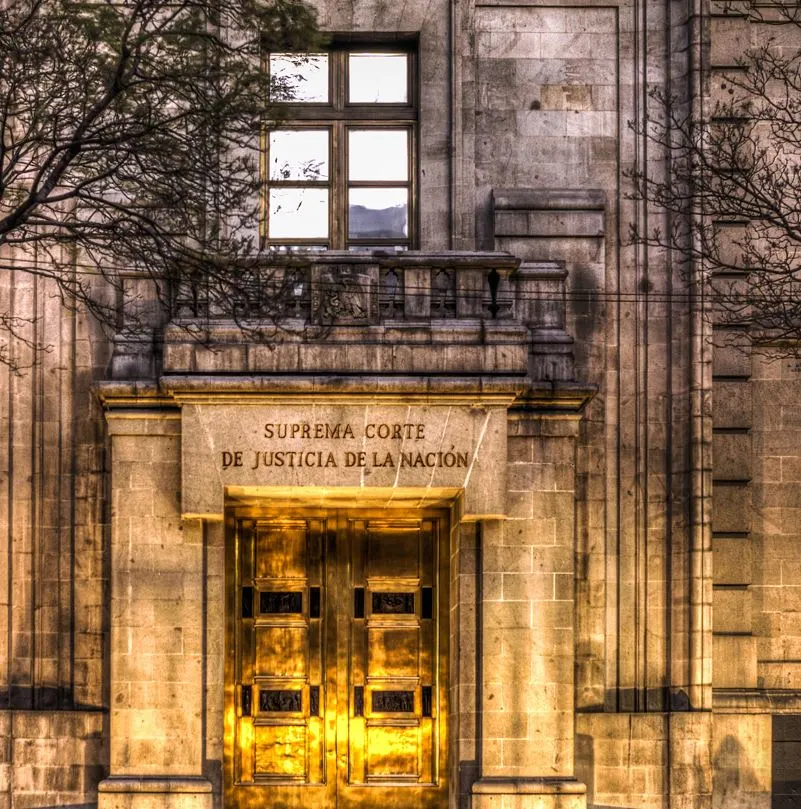 Entrance To The Mexico Supreme Court Building