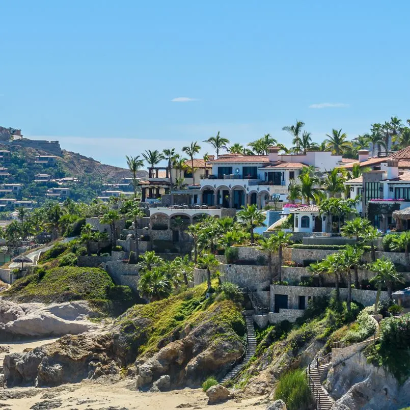 Homes On A Cliffside In Cabo Bello