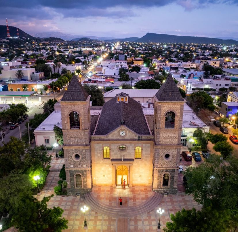 La Paz Cathedral Night View