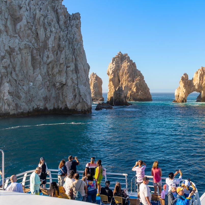 People On A Boat Tour in Los Cabos