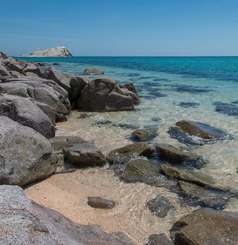 Rocks in the water at Playa El Saltito near La Paz