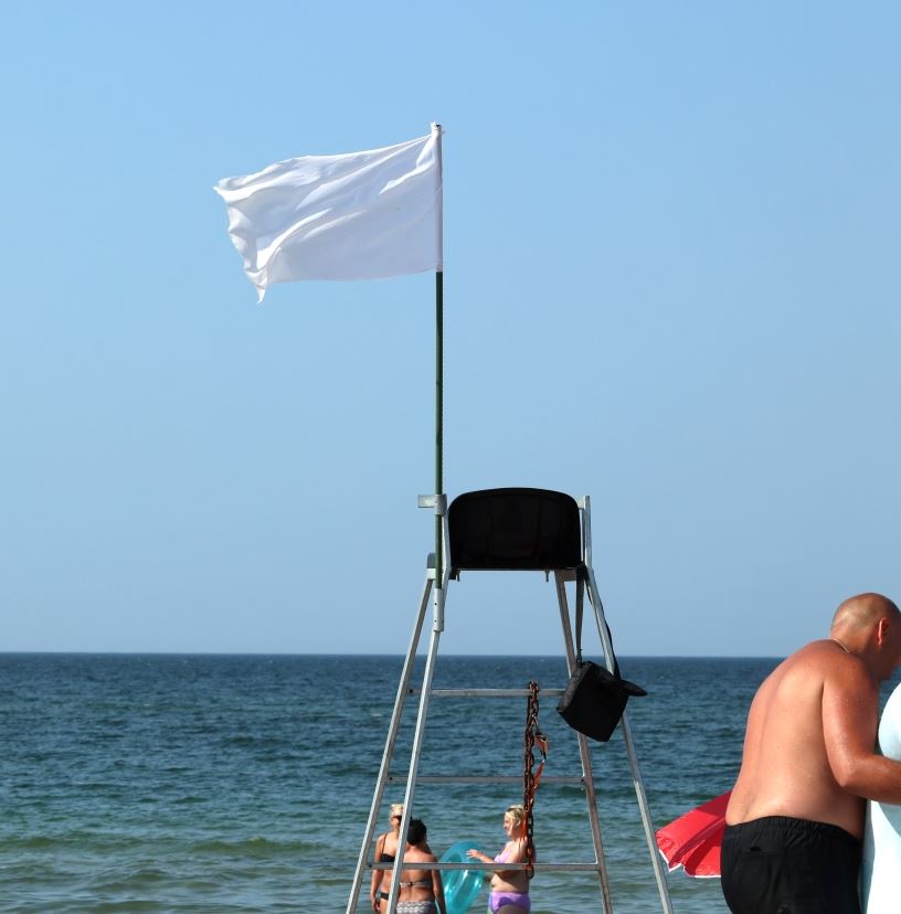White Flag on Beach