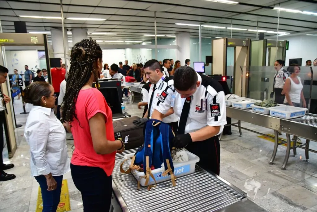 Inspector at a Mexican Airport Immigration Line