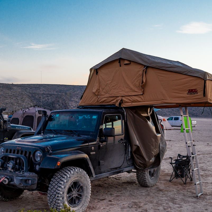 jeep with tent