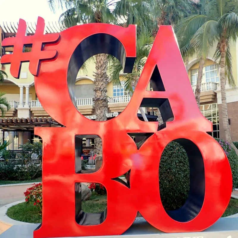 Cabo Sign Near the Cabo San Lucas Marina in Mexico