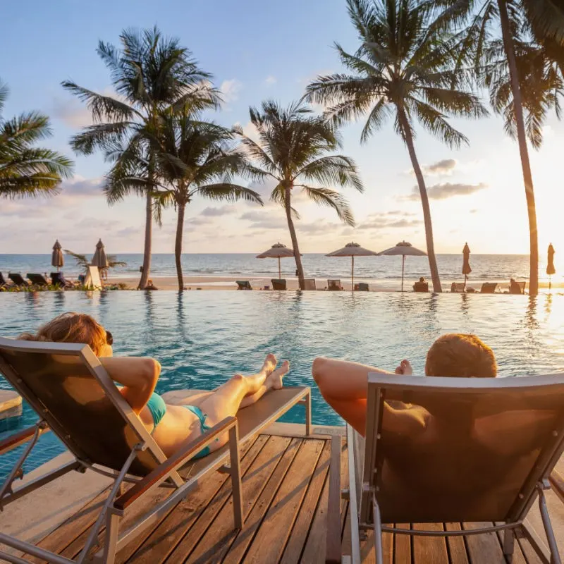 Couple Vacationing at a Beautiful Resort in Los Cabos, Mexico