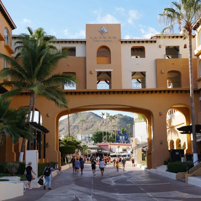 Tourists Walking Around the Tesoro Los Cabos Resort Property in Cabo San Lucas, Mexico