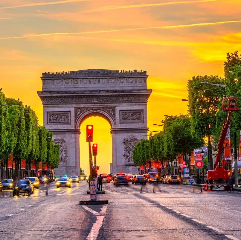 Sunset In The Streets Of Paris