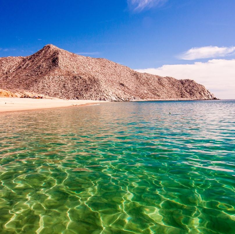 The bay of Cabo Pulmo, where the desert meets the sea, Baja California Sur, Mexico.