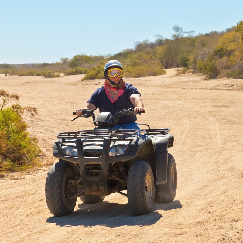4X4 ATV riding in the desert of Los Cabos