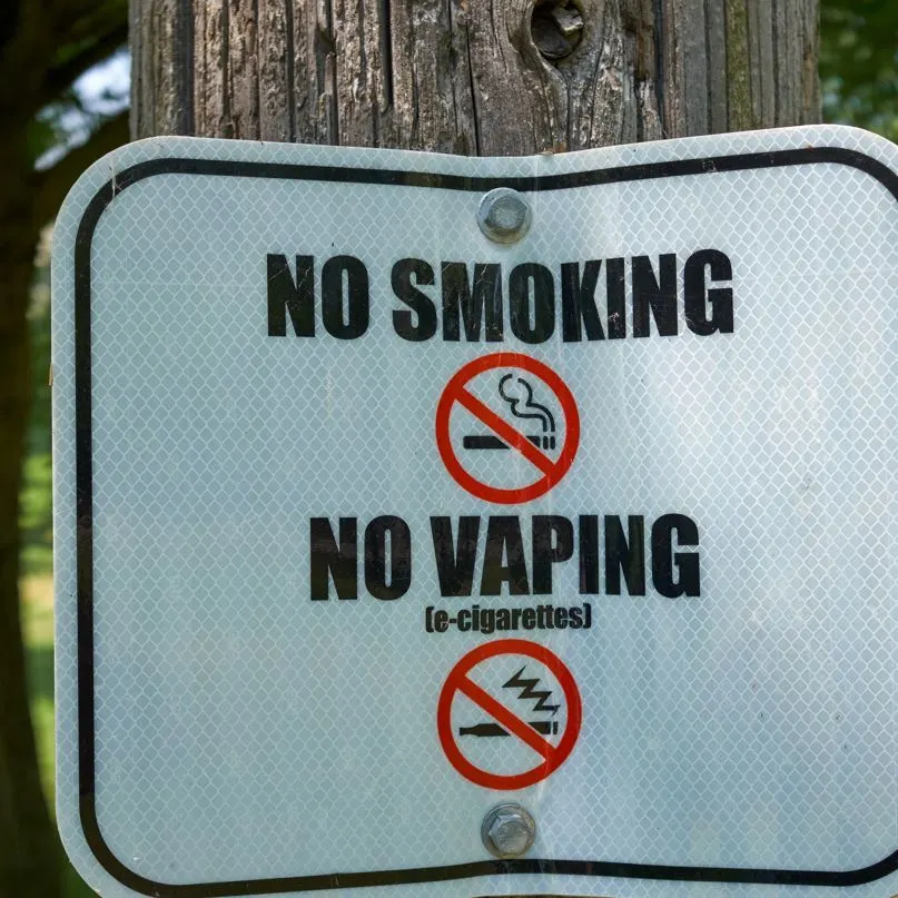 no smoking sign at park