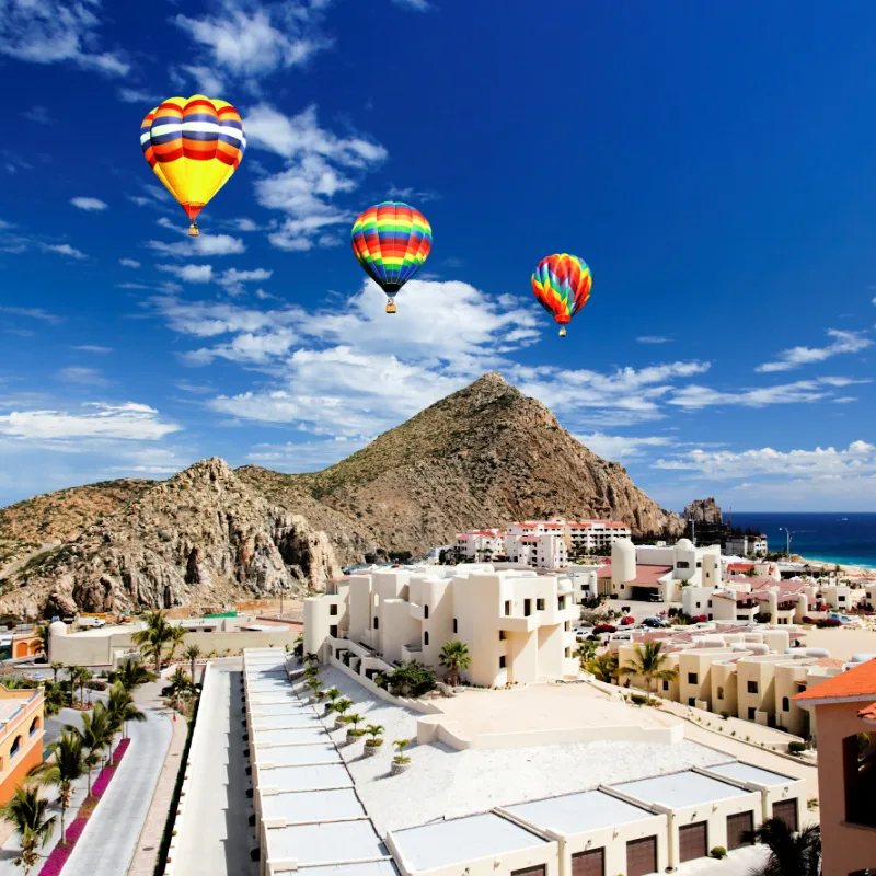 Hot air balloons over san jose del cabo