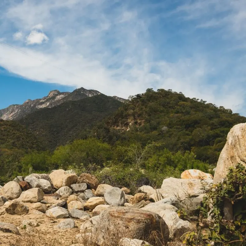 Beautiful Natural Scene View of " Boca de la Sierra" next to "Miraflores" Mexican town.