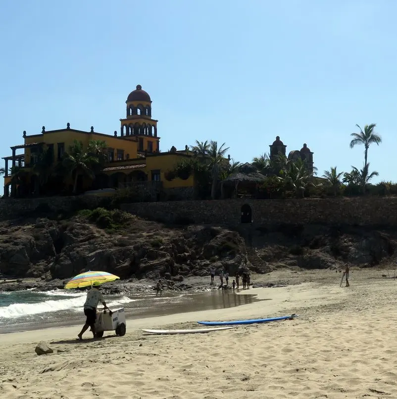 View Of Cerritos Beach With People