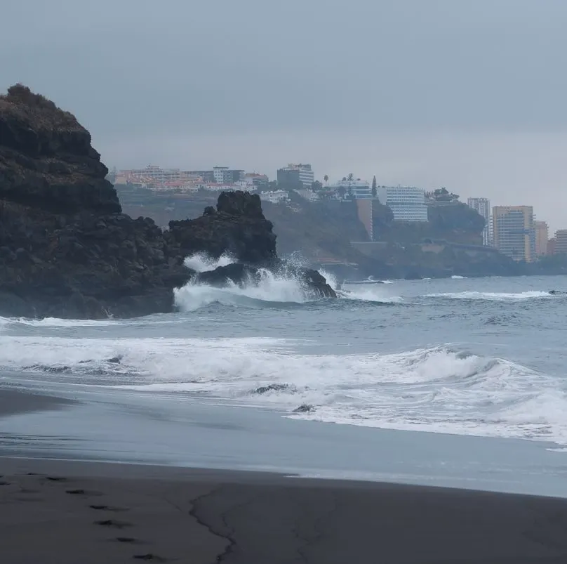 Waves Hitting The Rocks On A Stormy Day