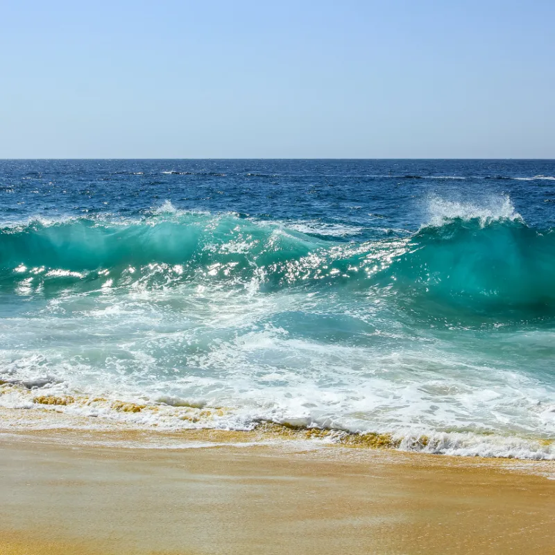 Large Waves at a Los Cabos, Mexico Beach