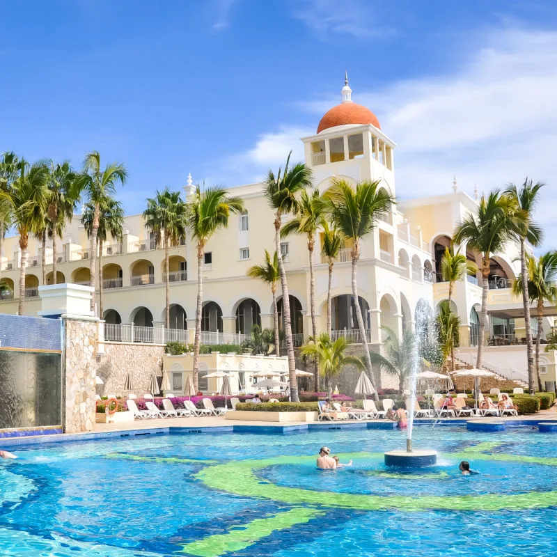 Resort swimming pool in Los Cabos