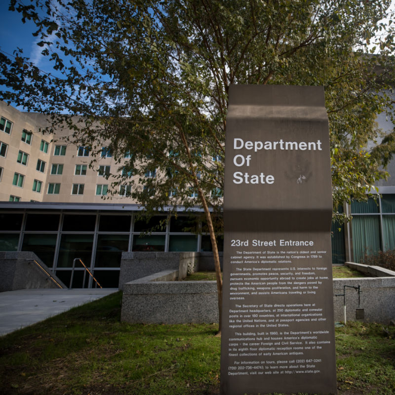 US department of state sign