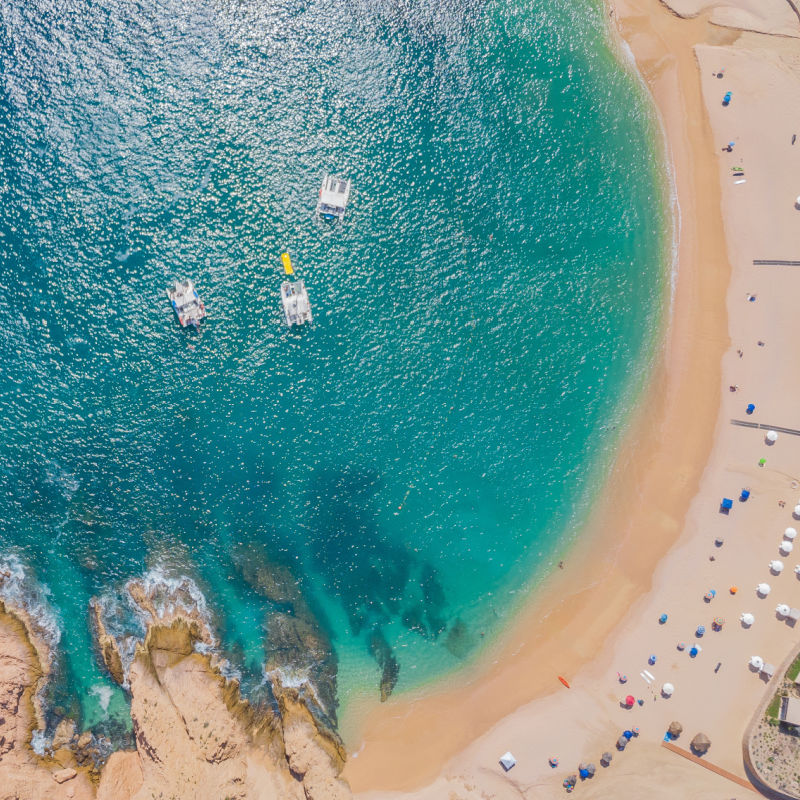 Aerial view of beach in Cabo San Lucas