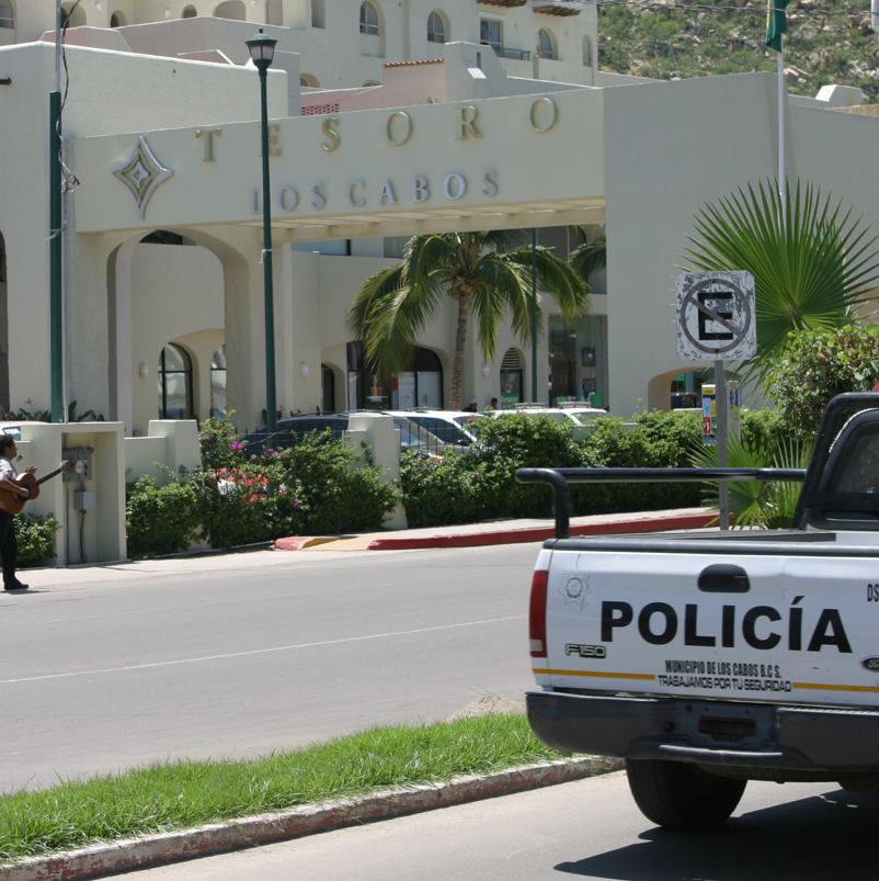 Police truck in Los Cabos