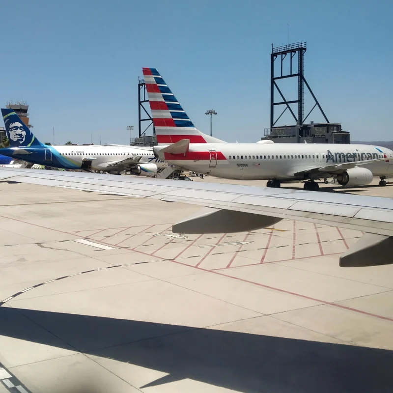 Airplanes Outside of Los Cabos International Airport in San Jose del Cabo, Mexico