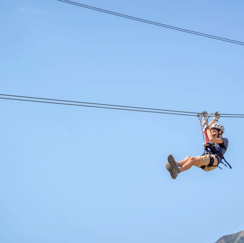 Young Person on a Zipline