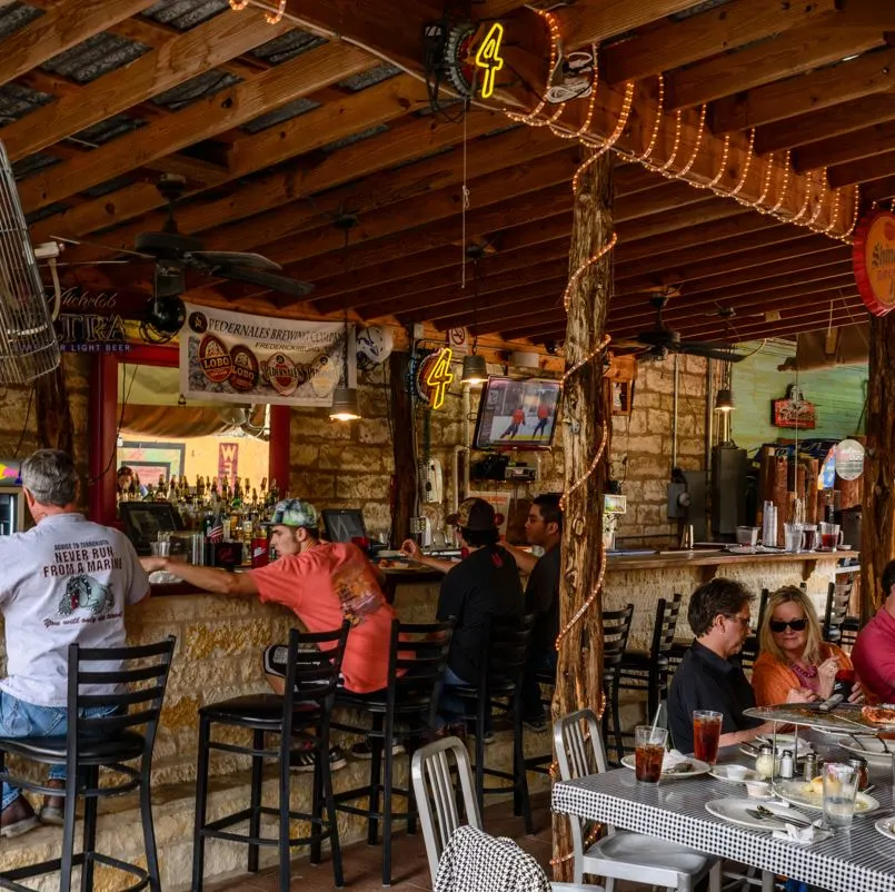 Tourists at a Mexican Restaurant