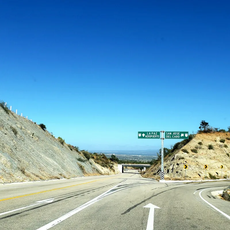 Transpeninsular Highway sign in Los Cabos