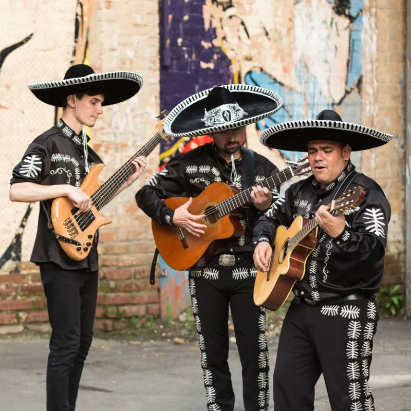 mariachi band playing instruments
